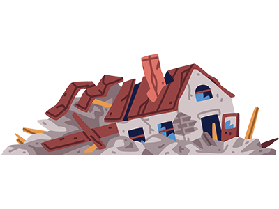 A home lies in ruins after its owner ignored structural movement in a house. SAM Conveyancing's guide on how to spot structural movement, and when it is an issue.