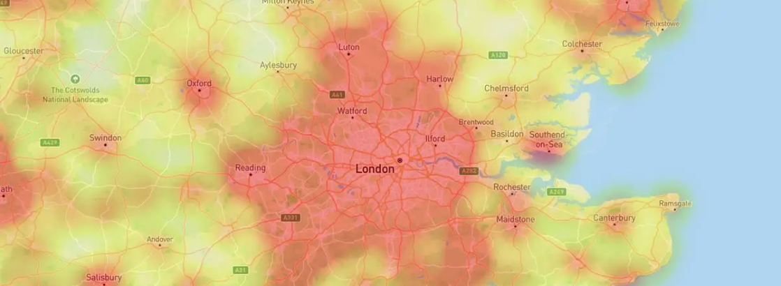 Snippet of the Japanese Knotweed Heatmap