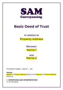An example of a Basic Deed of Trust for joint owners of property
