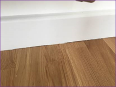 Skirting board not flush