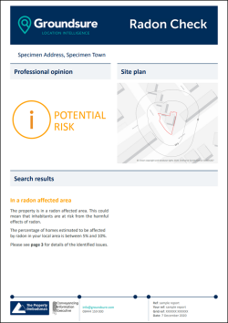 Conveyancing Searches Example: Radon Search