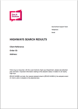 Conveyancing Searches Example: HighwaySearch