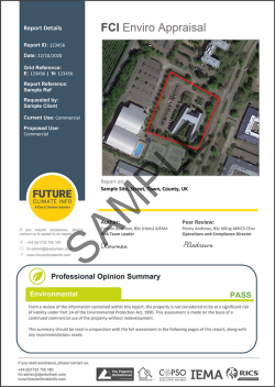 Conveyancing Searches Example: Environmental Appraisal