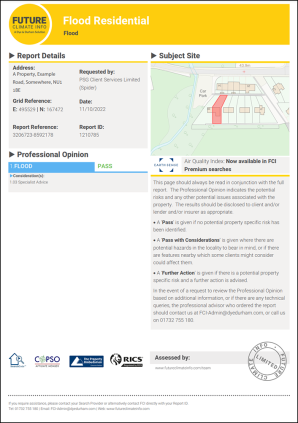 Example of a Flood Risk Report