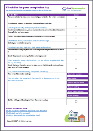 CompletionDayChecklist
