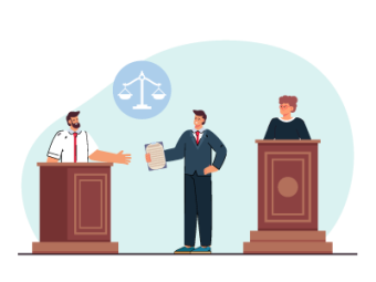 A solicitor in court with a judge and witness proving an epitome of title for unregistered land