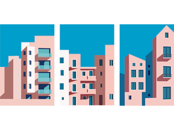 Three images of commercial buildings converted into residential homes. SAM Conveyancing's guide on Buying a Converted Property