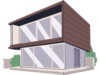 A cubist style modular construction home. SAM Conveyancing's modular home buying guide.