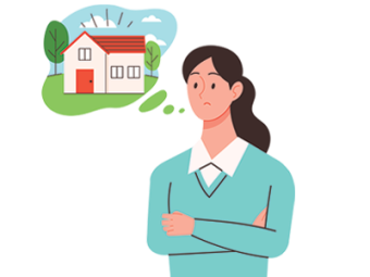 Woman thinking about her house. SAM Conveyancing answers the question: Do I have To Pay Estate Agent Fees If I Decide Not To Sell?