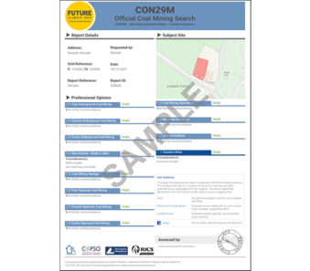 Example of the Coal Mining Search Report. SAM Conveyancing's Coal Mining Search guide.