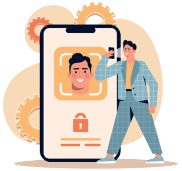 A client of a conveyancing solicitor verifying their ID online using their mobile phone