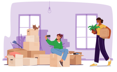 A young couple moving into their new home after using the conveyancing services of SAM Conveyancing