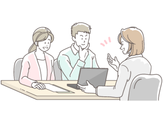 A reliable solicitor sat down with her clients for a lease extension. SAM Conveyancing and their panel of lease extension solicitors are on hand to help you with your query