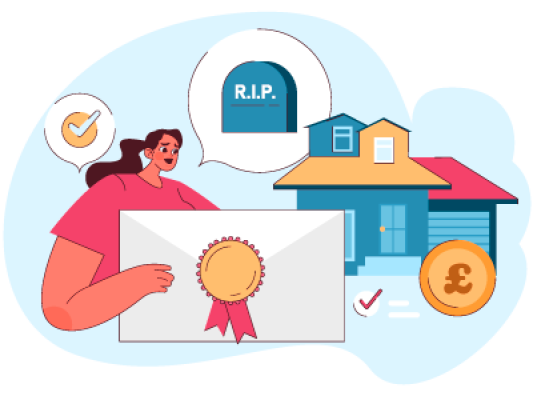 An illustration of an executor handling a probate sale