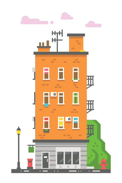 An illustration of an apartment block where the lease holders my need extension advice 