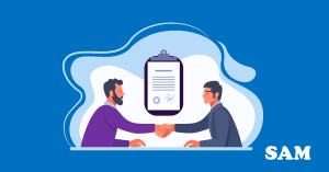 A leaseholder and a freeholder shaking hands after serving a Section 45 Counter Notice