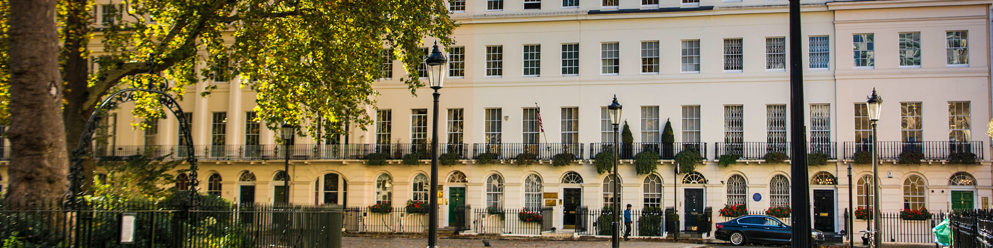 A terrace of classic Georgian properties