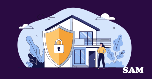 A woman stood outside of a house with a protected shield illustrating the Form LL anti-fraud restriction