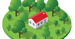 A piece of land surrounded by trees. SAM Conveyancing's buying land to build a house guide