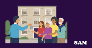 An illustration of a freeholder selling to leaseholders | SAM Conveyancing's guide to selling a freehold 