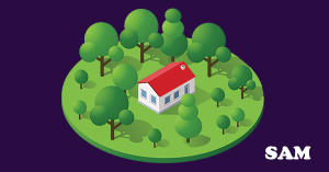 A piece of land surrounded by trees. SAM Conveyancing's buying land to build a house guide