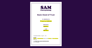 What is a deed of trust on a property explained by SAM Conveyancing