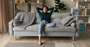 A happy home buyer enjoys her new home. Home Buyers Statistics Analysed: SAM Conveyancing's Landmark Survey Results  A happy home buyer enjoys her new home. Home Buyers Statistics Analysed: SAM Conveyancing's Landmark Survey Results