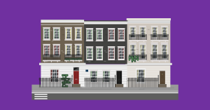 A cartoon picture of a row of period homes. SAM Conveyancing can help with period homes purchasing A cartoon picture of a row of period homes. SAM Conveyancing can help with period homes purchasing