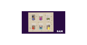 Illustration of diverse residents looking out the windows of a brick apartment building | SAM Conveyancing's guide to share of freehold