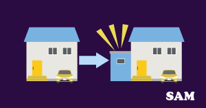 A house with a car in front, before and after an extension. SAM Conveyancing answers the question 'Do I need a structural engineer for my extension?'