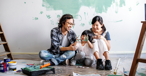 A young family redecorate their house. SAM Conveyancing discuss What Not to Fix When Selling a House A young family redecorate their house. SAM Conveyancing discuss What Not to Fix When Selling a House