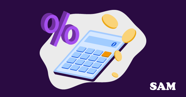 A calculator, coins and a percentage sign. SAM Conveyancing explains how to get a Discount Market Sale (DMS) Scheme Mortgage