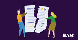 Couple going through a property dispute | SAM Conveyancing's guide to solving ownership disputes without court.