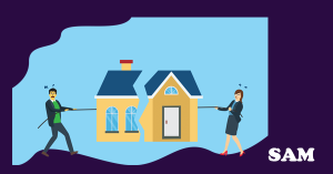 A man and woman arguing about splitting their house | SAM Conveyancing's guide to TOLATA claims