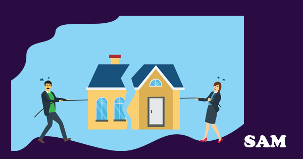 A man and woman arguing about splitting their house | SAM Conveyancing's guide to TOLATA claims