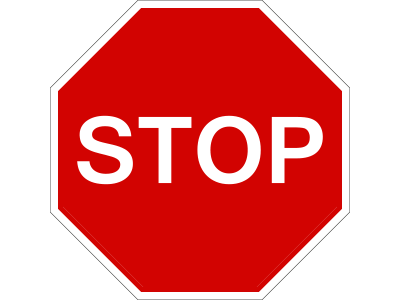 A stop sign illustrating a beneficiary making an application for probate caveat to stop the sale of a property