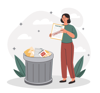 A woman who has been gazundered is throwing her contract in a rubbish bin