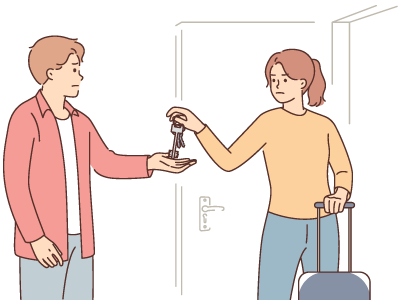 Can a Jointly Owned Property Be Sold by One Owner with girl giving keys back to partner