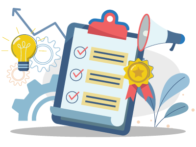 A Certificate of Compliance alongside other items like a lightbulb, a megaphone, and an award. SAM Conveyancing explains what a certificate of compliance is and how to get one