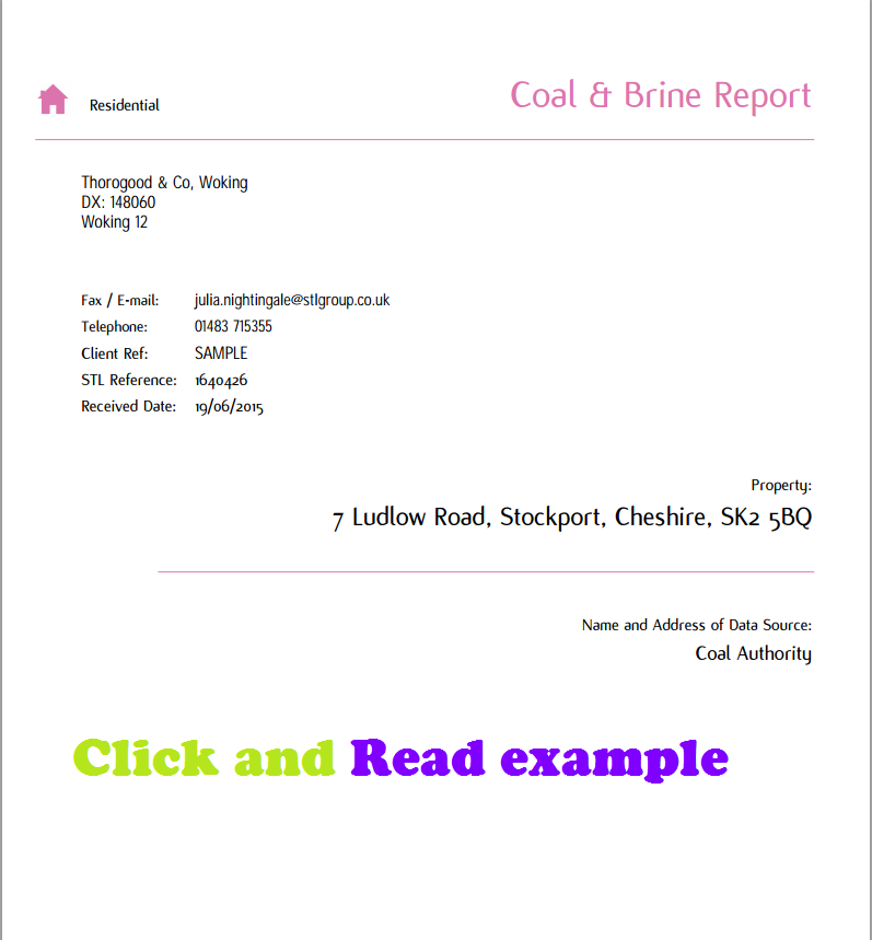 Coal Mining Search Coal Authority Map from SAM Conveyancing