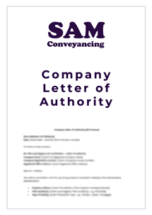 Company Letter of Authority Template from SAM Conveyancing