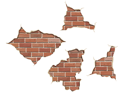 A cracked brick wall; SAM Conveyancing explains when to worry about cracks in brick