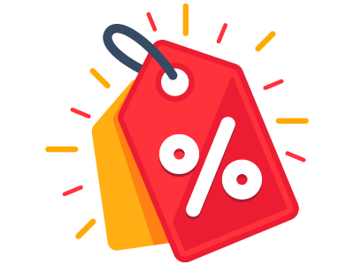 A big price tag with a percentage sign on it, representing a discount. SAM Conveyancing explains what discounted variable mortgages are