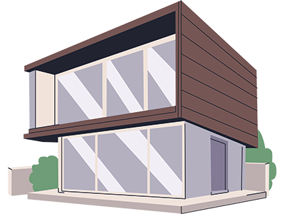 A cubist style modular construction home. SAM Conveyancing's modular home buying guide.