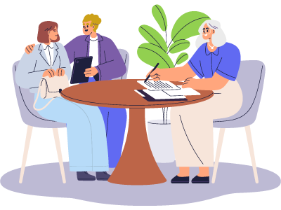 A couple sat with their Mortgage Broker looking for a better mortgage deal. SAM Conveyancing explains what a mortgage early repayment charge is 