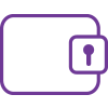 Icon of a wallet with a lock representing fixed fee transfer of equity quotes from SAM Conveyancing