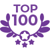 Rosette reads 'Top 100'. SAM's Mortgage Broker Yorkshire was selected in Financial Times' Top 100 Financial Advisers 2022