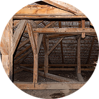 An uninsulated roof flagged in a RICS Home Survey from SAM Conveyancing