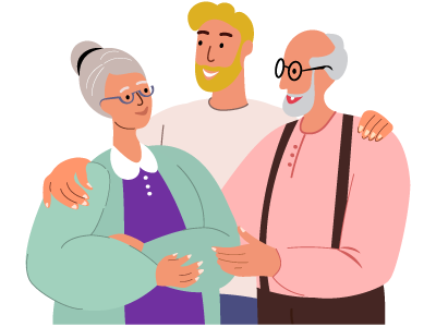 A son stood in between his parents smiling. SAM Conveyancing explains the Joint Borrower Sole Proprietor Mortgage process
