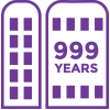 A block of flats reading '999 years' representing Lease Extension from SAM Conveyancing